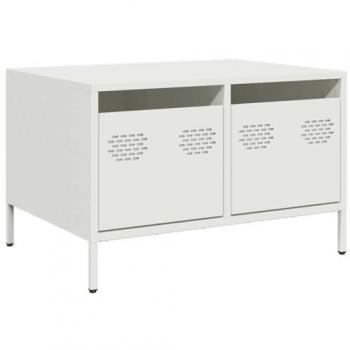 Mueble para TV de acero laminado en frío blanco 68x50x43,5 cm