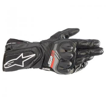 Alpinestars SP-8 V3 Leather Motorcycle Gloves - Black/White Size S