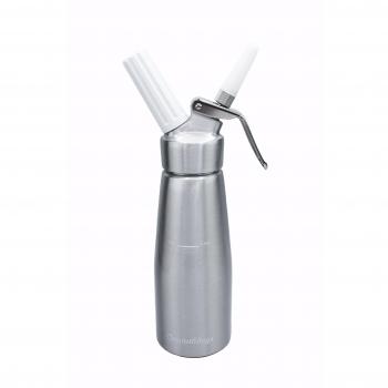 Sifón de crema dispensador de nata montada – Cuerpo y Cabeza de aluminio – 500 ml – 3 boquillas para decorar – utiliza estándar N20 cartuchos