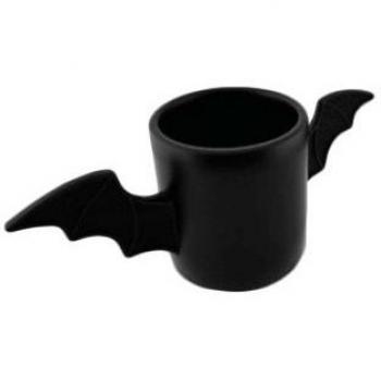 Thumbs Up - Taza, diseño de murciélago, Color Negro