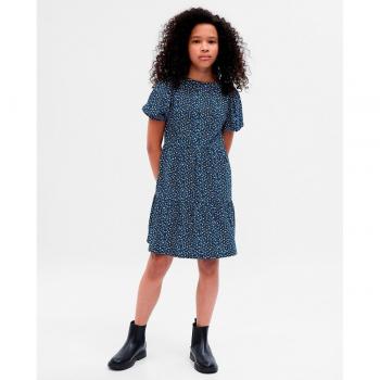Vestido corto liso de niña Gap
