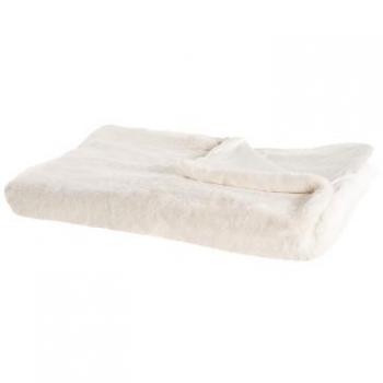 Manta de poliéster blanca 200x150cm mullida y suave para dormitorio y sala de estar moderna Chaab