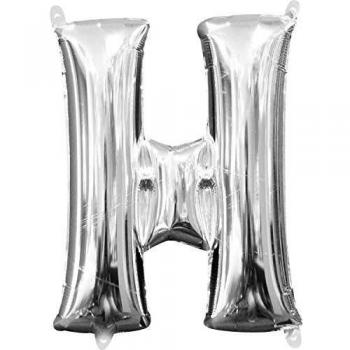 amscan 10132796 Minishape Letra H plata de aluminio globo - 1 PC
