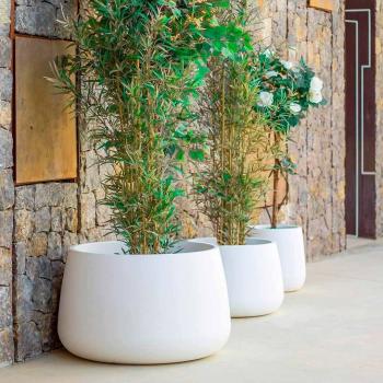 Macetero Largo Camelia Large Color Blanco 80 ø79x47 cm Minimalista