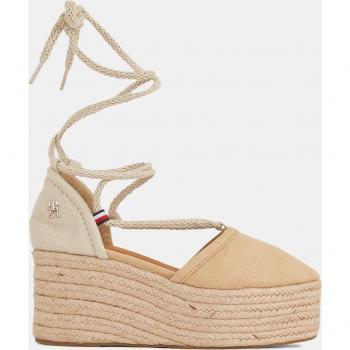 Sandalias de cuña mujer en lino y cuerda Tommy Hilfiger
