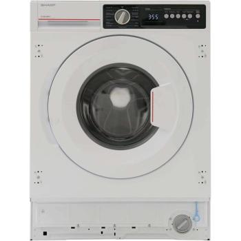 Lavadora Sharp ESNIB814BWNAES Carga Frontal 8 kg 1400 rpm A Gris Integrable con Pantalla LCD