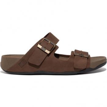FitFlop - Sandalias de hombre Gogh Moc de piel en color marrón