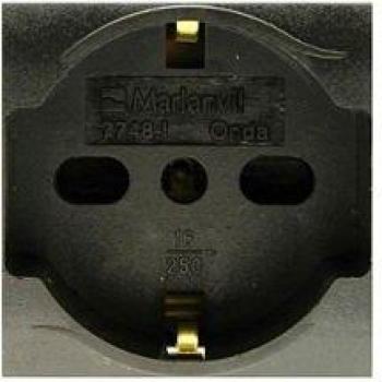 Enchufe Schuko Trivalente 10/16A con Seguridad Onda