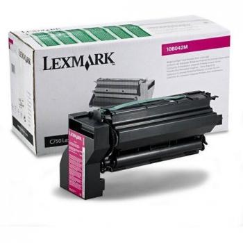 Cartucho de tóner Lexmark 10B042M magenta para impresoras láser (tóner, color magenta, compatible con Lexmark C750 y Lexmark X750e)