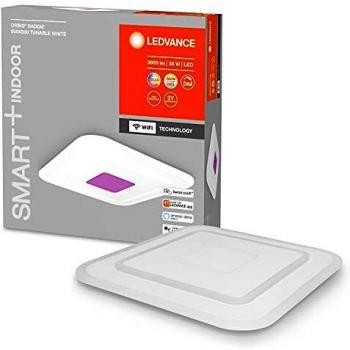 Plafón LED inteligente WiFi Orbis Saddie 50x50cm, 32W, RGBW, regulable, 3400 lúmenes, diseño panel