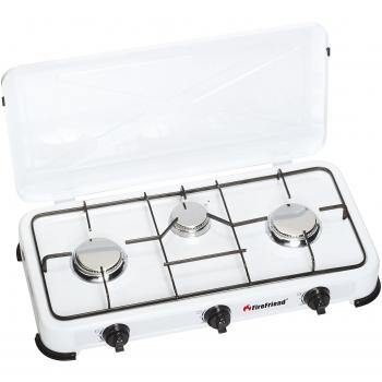 Hornillo de Gas Tristar KO6383 con Tres Quemadores 4kW Blanco