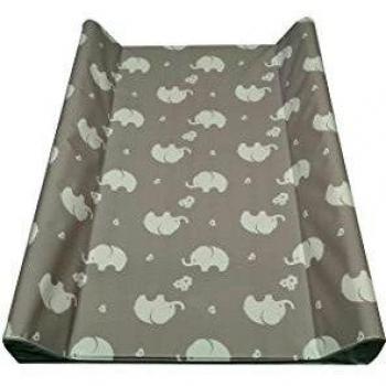 AsMi Colchón para cambiar pañales, diseño de elefantes Elefant ecru Talla:70 x 50 II - cuña