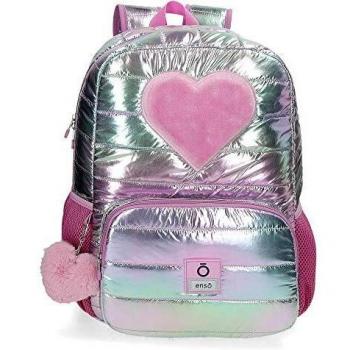 Mochila Portaordenador Enso Fancy Adaptable, Rosa, 32 x 42 x 14 cm