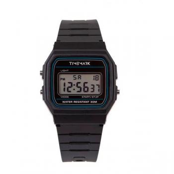 Reloj pulsera digital negro resistente al agua