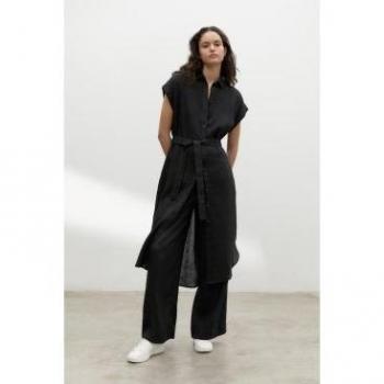 Vestido Amatistaalf Woman negro ECOALF, vestido de mujer, manga corta, color negro