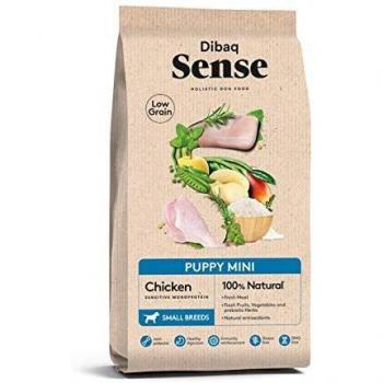 Dibaq Sense Low Grain Puppy Pollo. Alimento 100% Natural para cachorros de razas pequeñas. 2 Kg.