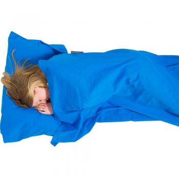 Lifeventure (Blue Cotton Sleeping Bag Liner, Rectangular, Unisex-Adult, One Size