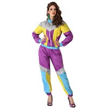 Disfraz Gimnasta Adulto Atosa A66161 - Disfraz de chándal para mujer, talla M, incluye pantalones y chaqueta con diseño deportivo, ideal para fiestas temáticas o eventos de disfraces