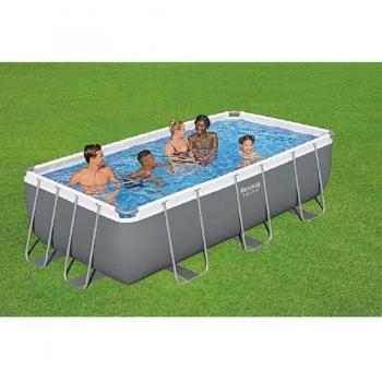 Piscina Rectangular Power Steel Frame 404x201x100 cm con Bomba 56441