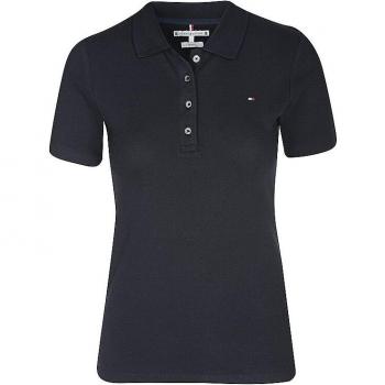 Polo Tommy Hilfiger 1985 Slim Fit Mujer Algodón Orgánico Sostenible Azul Marino