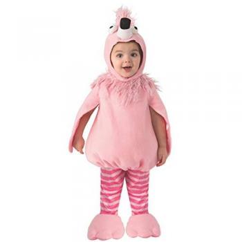Disfraz Infantil Flamenquito Rosa Rubies - Pelele, Gorro y Pantalones con Pies, Talla 1 a 2 años, Ideal para Carnaval, Fiestas, Cumpleaños y Halloween