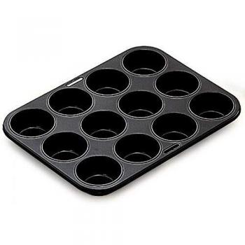 Molde de Muffin 12 cavidades moka acero 25 x 19 cm