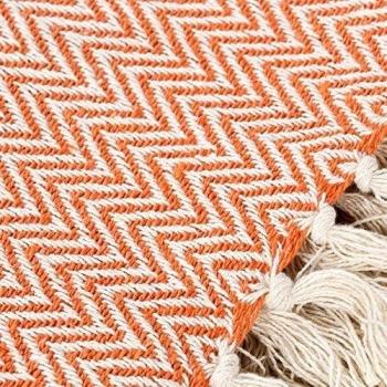 Madura 13613 Manta de algodón y acrílico, otras fibras y lana naranja Saumoné 125 x 150 cm