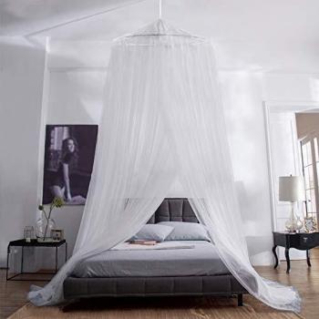 Aerb Mosquitera Cama, Mosquiteras Ligeras para Viaje, Cama de Matrimonio, Cama Individual, Cunas o Cama para Infantil contra Mosquitos y Insectos Instalacion Simple