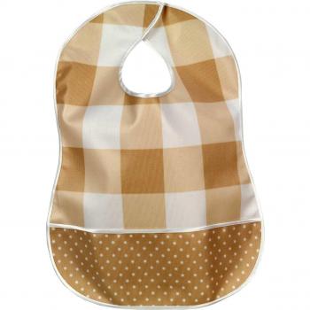 Cambrass Bebe - Babero cuadrado, 28 x 36 cm, color beige