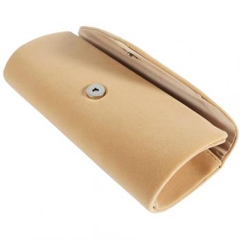 clorislove - Cartera de mano de terciopelo para mujer amarillo caqui Small