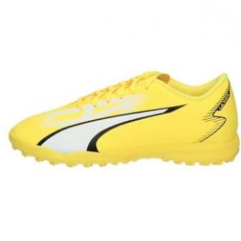 Bota de Fútbol Puma Ultra Play TT Jr, Zapatillas Deportivas, Color Yellow Blaze White Black, Talla 35.5 EU