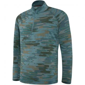 Camiseta térmica de hombre Saxx Viewfinder Merino manga larga azul verde camuflaje - L
