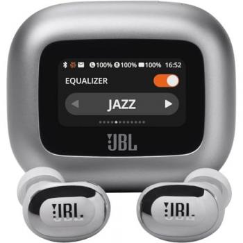 Auriculares True Wireless JBL Live Buds 3 con cancelación de ruido y audio de alta resolución, Plata
