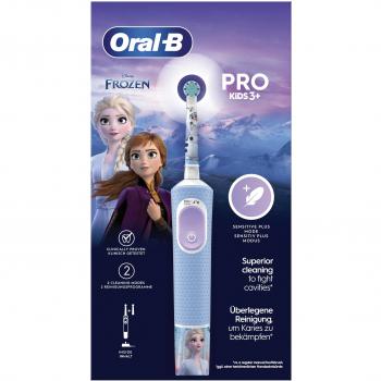 Oral-B Cepillo de Dientes Eléctrico Pro Kids Disney Frozen con Recarga, diseñado para niños a partir de 3 años, incluye tecnología de limpieza 2D, temporizador de 2 minutos, cabezal pequeño y suave