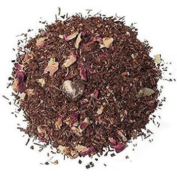 Aromas de Té - Infusiones Variadas - Infusión Rooibos Praliné Premium en Formato de 100 gramos - Infusión Natural sin Gluten - Infusión Elaborada con Fresas y Almendras Ideal para Combatir Catarros