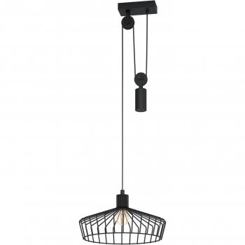 Lámpara Colgante Eglo Winkworth Negro LED E27