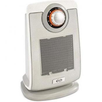 Termoventilador Cerámico Argo Beat Ice 2000W con Base Oscilante para Baño, Color Blanco-Gris