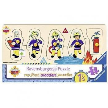 My First Wooden Puzzle - Fireman Sam and Friends, 5 Pieces