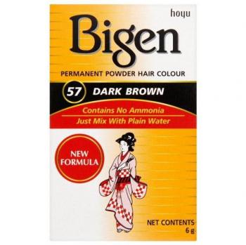 Bigen Permanent Powder Hair Color 57 Dark Brown 6g