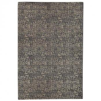 Alfombra de Viscosa Gris y Dorado 160 x 230 cm para Sala de Estar