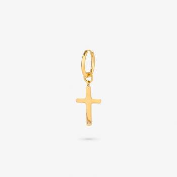 Pendientes de hombre Route 66 de acero dorado Radiant