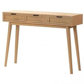 Consola 3 Cajones MDF Pino Marrón 106x30x75 cm - Entrada de Casa