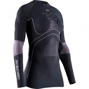 X-Bionic Energy Accumulator 4.0 Shirt Round Neck Long Sleeves Women Capa De Base Camiseta Funcional, Mujer, Gris, XS