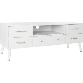 Mueble de TV Blanco Metal MDF (140 x 52 x 40 cm)