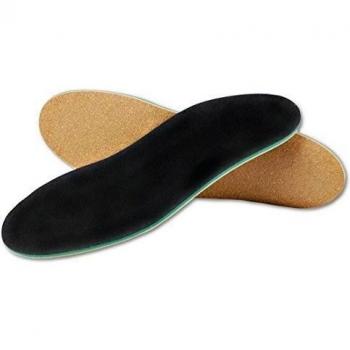 Green-Feet - Plantillas ortopédicas para pie descendido, pie plano, pie normal y pie cavo con soporte para pie transverso y almohadilla de amortiguación para sus pies, fabricado a mano en Alemania, color negro, talla 38