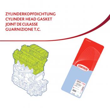 Junta de culata CORTECO CO83403152 - Junta de culata, marca CORTECO, número de referencia 83403152, diseñada para sellar la unión entre el bloque del motor y la culata, fabricada con