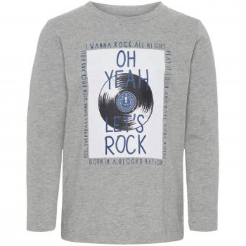 NAME IT Camiseta NIÑO Manga Larga MOLZUR - 98, Grey Melange