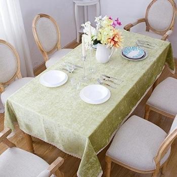 Ropa de lujo continental country fresh manteles de lino de algodón , ,140*210cm verde claro