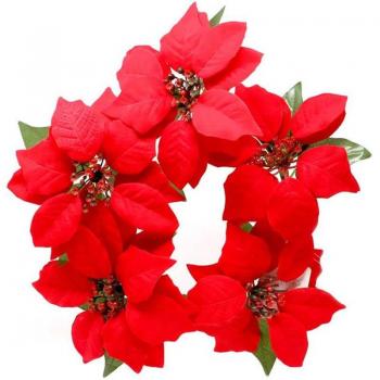 Guirma - Corona de Pascua Poinsettia 25 cm