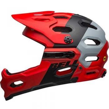 Bell Unisex - Super 3R MIPS Casco de Bicicleta downdraft Mat Crimson/Black S